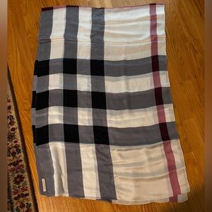 Burberry silk classic plaid scarf 72” x 24”